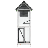 Bird House Grey 60x58.5x160 cm Solid Wood Pine - Side View