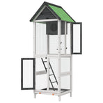 Bird House Grey 60x58.5x160 cm Solid Wood Pine