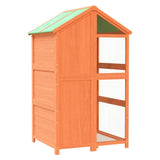Bird House Brown 97x81x152 cm Solid Wood Pine - Rear View