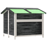 Dog Kennel Grey 96x87x80.5 cm Solid Wood Pine - 45-Degree Angle
