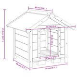 Dog Kennel Brown 65x65x61.5 cm Solid Wood Pine