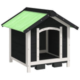 Dog Kennel Grey 65x65x61.5 cm Solid Wood Pine - Front View
