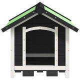 Dog Kennel Grey 65x65x61.5 cm Solid Wood Pine - Side View