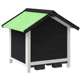 Dog Kennel Grey 65x65x61.5 cm Solid Wood Pine - Rear View