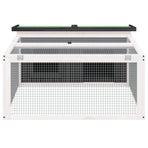 Rabbit Hutch Grey 117.5x97x47.5 cm Solid Wood Pine