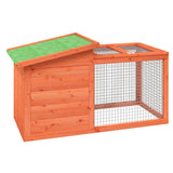 Rabbit Hutch Brown 100.5x54x55 cm Solid Wood Pine - Front View
