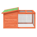 Rabbit Hutch Brown 100.5x54x55 cm Solid Wood Pine - Side View