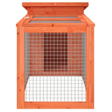 Rabbit Hutch Brown 100.5x54x55 cm Solid Wood Pine - 45-Degree Angle