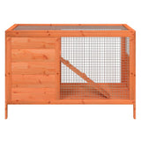Rabbit Hutch Brown 103x44x69.5 cm Solid Wood Pine - Side View