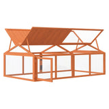 Run Box Brown 200x112.5x74 cm Solid Wood Pine - Top-Down View