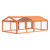 Run Box Brown 200x112.5x74 cm Solid Wood Pine - Rear View