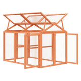 Run Box Brown 141x94x104 cm Solid Wood Pine - Top-Down View