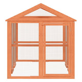 Run Box Brown 141x94x104 cm Solid Wood Pine - 45-Degree Angle