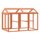 Run Box Brown 141x94x104 cm Solid Wood Pine - Rear View