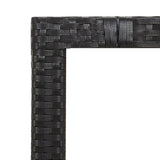 7 Piece Garden Dining Set with Cushions Black Poly Rattan - Extra Image
