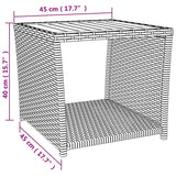 3 Piece Garden Lounge Set Grey Poly Rattan&Solid Wood Acacia - Close-Up Angle