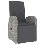 2 Piece Garden Lounge Set Grey Poly Rattan&Solid Wood Acacia - Top-Down View