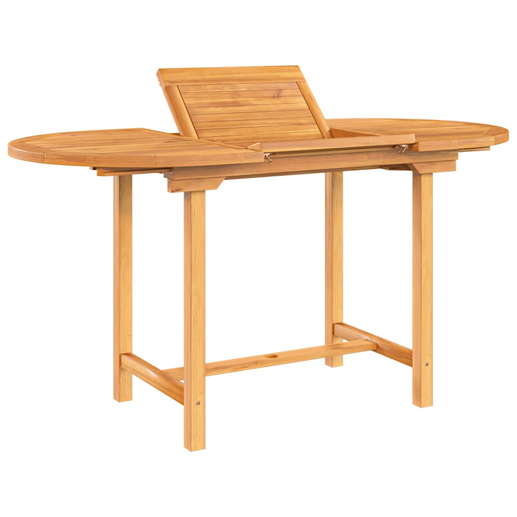 Extending Garden Table 110-160x80x75 cm Solid Wood Teak