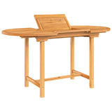 Extending Garden Table 110-160x80x75 cm Solid Wood Teak - Top-Down View