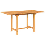 Extending Garden Table 110-160x80x75cm Solid Wood Teak