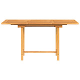 Extending Garden Table 110-160x80x75cm Solid Wood Teak - 45-Degree Angle