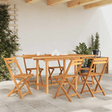 Extending Garden Table 110-160x80x75cm Solid Wood Teak