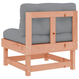 Middle Sofa with Cushions Solid Wood Douglas - Rear View