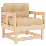 Garden Chairs with Cushions 2 pcs Solid Wood Pine - Side View