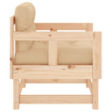 Garden Chairs with Cushions 2 pcs Solid Wood Pine - Rear View