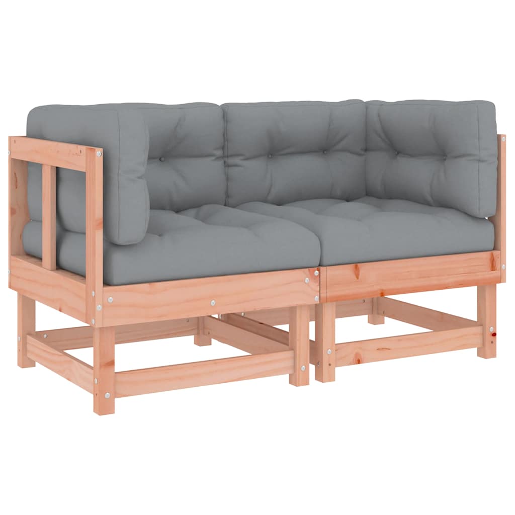 Corner Sofas with Cushions 2 pcs Solid Wood Douglas