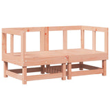 Corner Sofas with Cushions 2 pcs Solid Wood Douglas - Side View