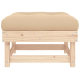 Garden Footstools with Cushions 2pcs Solid Wood Pine - Top-Down View