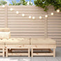 Garden Footstools with Cushions 2pcs Solid Wood Pine