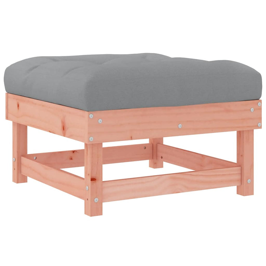Garden Footstools with Cushions 2pcs Solid Wood Douglas