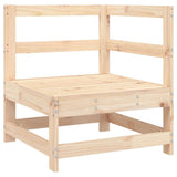 Corner Sofa with Cushions Solid Wood Pine - Top-Down View