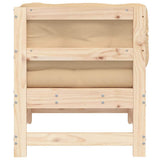 Corner Sofa with Cushions Solid Wood Pine - Rear View