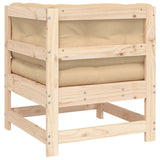 Corner Sofa with Cushions Solid Wood Pine - 45-Degree Angle