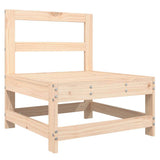 Middle Sofa with Cushions Solid Wood Pine - Top-Down View