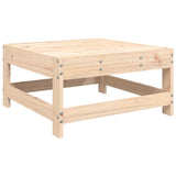 Garden Footstool with Cushion Solid Wood Pine - Top-Down View