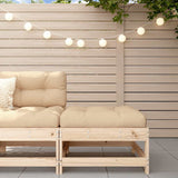 Garden Footstool with Cushion Solid Wood Pine