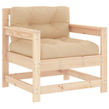Garden Chairs with Cushions 2 pcs Solid Wood Pine - Side View
