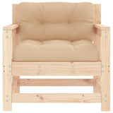 Garden Chairs with Cushions 2 pcs Solid Wood Pine - Top-Down View
