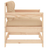 Garden Chairs with Cushions 2 pcs Solid Wood Pine - Close-Up Angle