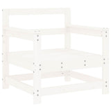 Garden Chairs with Cushions 2 pcs White Solid Wood Pine