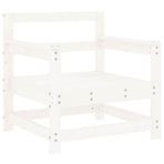 Garden Chairs with Cushions 2 pcs White Solid Wood Pine
