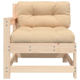 Garden Chair with Cushions Solid Wood Pine - Side View