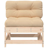 Middle Sofas with Cushions 2 pcs Solid Wood Pine - 45-Degree Angle