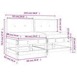 Middle Sofas with Cushions 2 pcs Solid Wood Pine