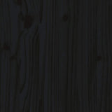 Garden Footstools with Cushions 2pcs Black Solid Wood Pine - Low Angle