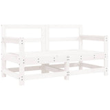 Garden Chairs with Cushions 2 pcs White Solid Wood Pine - Side View